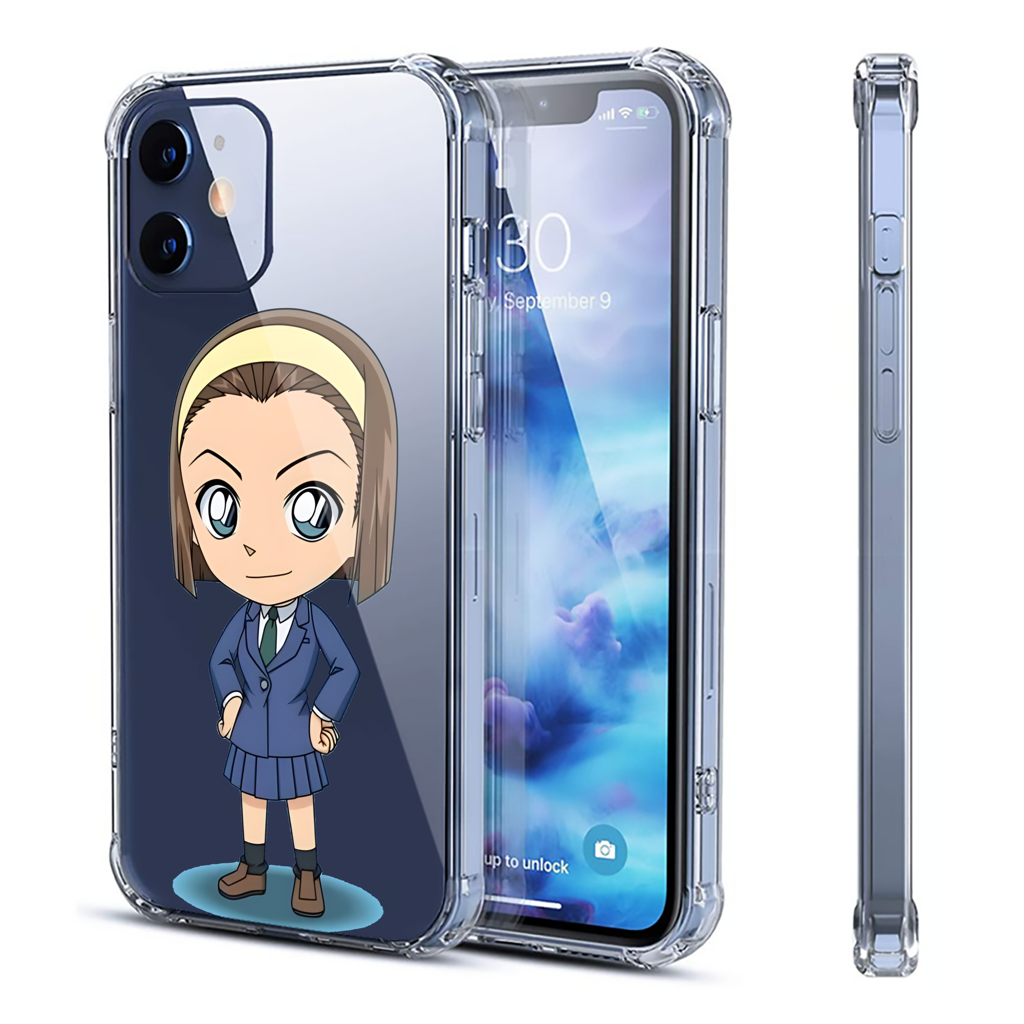 （画像用） 名探偵コナン 吉田 歩美 よしだ あゆみ Detective Conan my Yeager 【iPhone 12シリーズ対応】透明スマホケース（クリアソフトケース）